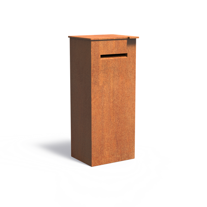PCC1.2 - Corten steel,Letterboxes,CASE,514 x 454 x 1200 mm