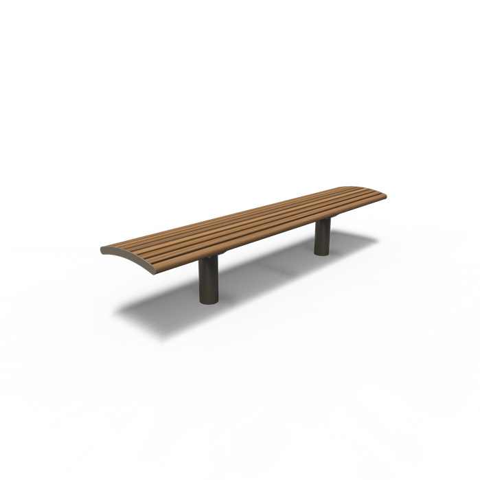 COBE.2300S.ZnRc.KE kebony - Gecoat staal,Banken,COBE zonder rugleuning,2300 x 472 x 600 mm