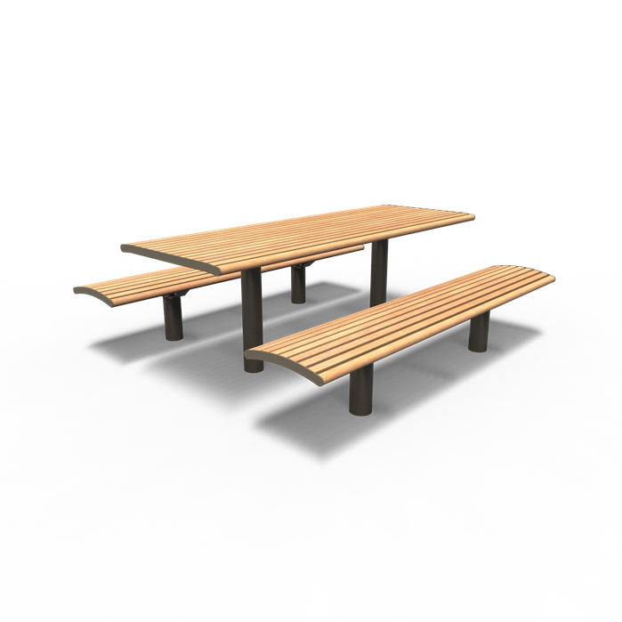 COPNC.2300.ZnRc garapa - Gecoat staal,Picknicksets,COBE picknickset,2300 x 2072 x 925 mm