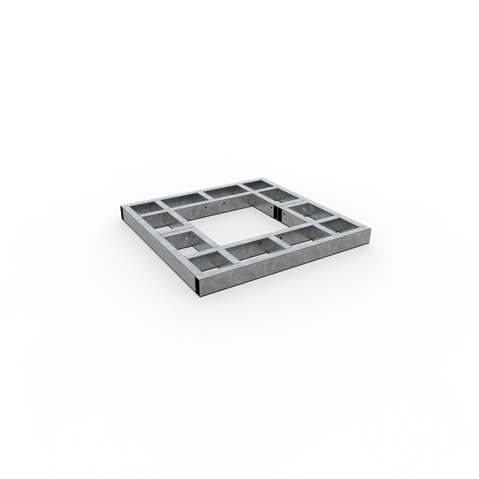 TGFL.1200 - Verzinkt staal,Boomroosters en boombescherming,Boomrooster frame 15kN,1200 x 1200 x 100 mm