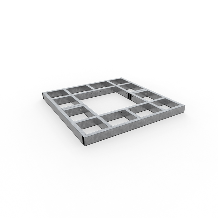TGFL.1500 - Verzinkt staal,Boomroosters en boombescherming,Boomrooster frame 15kN,1500 x 1500 x 100 mm