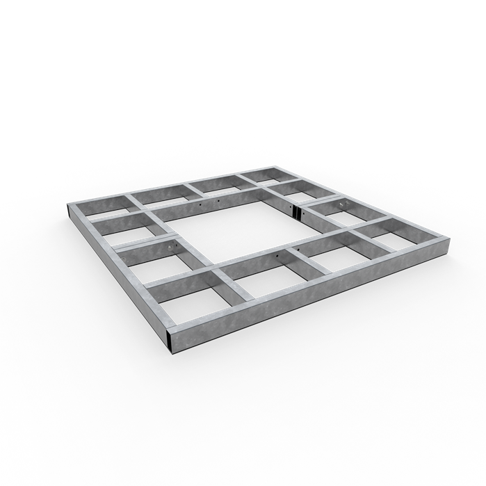 TGFL.1800 - Verzinkt staal,Boomroosters en boombescherming,Boomrooster frame 15kN,1800 x 1800 x 100 mm