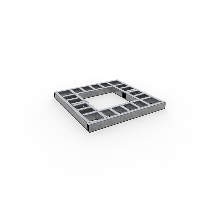TGFH.1200 - Verzinkt staal,Boomroosters en boombescherming,Boomrooster frame 50kN,1200 x 1200 x 100 mm