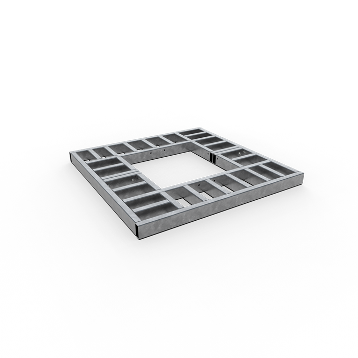TGFH.1500 - Verzinkt staal,Boomroosters en boombescherming,Boomrooster frame 50kN,1500 x 1500 x 100 mm