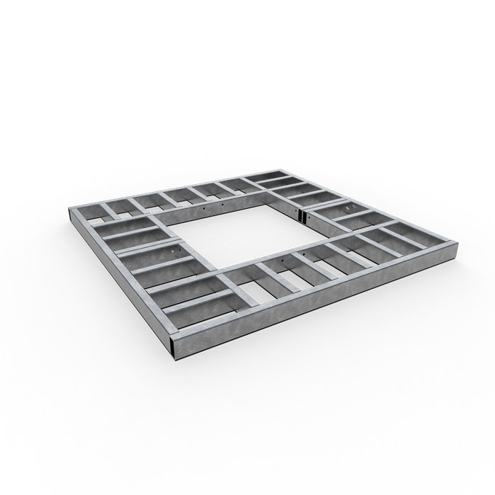 TGFH.1800 - Verzinkt staal,Boomroosters en boombescherming,Boomrooster frame 50kN,1800 x 1800 x 100 mm