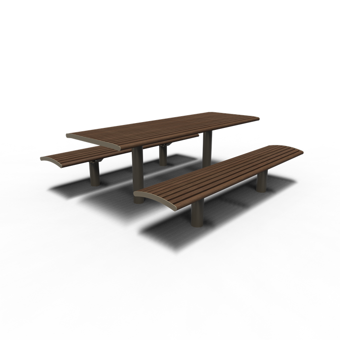 COPNC.2300.ZnRc.BX bamboe - Gecoat staal,Picknicksets,COBE picknickset,2300 x 2072 x 925 mm
