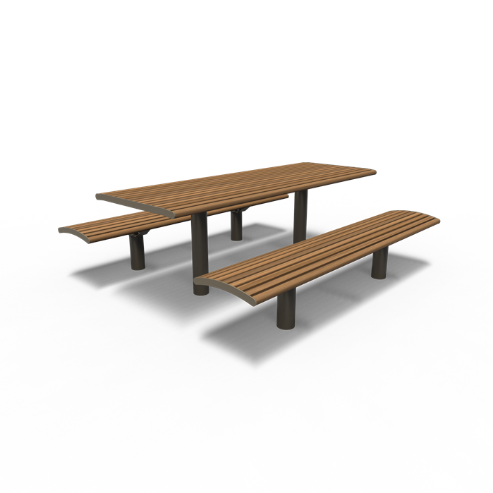 COPNC.2300.ZnRc.KE kebony - Gecoat staal,Picknicksets,COBE picknickset,2300 x 2072 x 925 mm